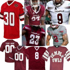 Aangepaste Temple Owls voetbal Jersey College Travon Williams Zack Mesday Ryquell Armstead Bryant Dogbe matakevich Anderson Wilkerson Reddick heren dames jeugd