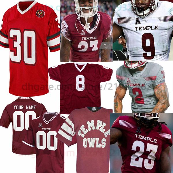 Maillot de football personnalisé Temple Owls College Travon Williams Zack Mesday Ryquell Armstead Bryant Dogbe matakevich Anderson Wilkerson Reddick hommes