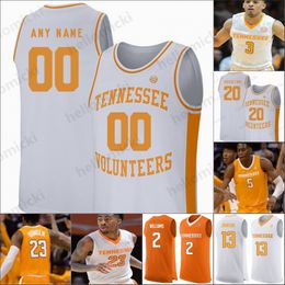 Aangepaste basketbalshirts van Tennessee vrijwilligers 30 James 4 Tyreke Key 33 Uros Plavsic 0 Jonas Aidoo 15 Jahmai Mashack 11 Tobe Awaka voor heren dames jeugdjersey