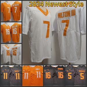 Custom Tennessee Volunteers Football Jersey NCAA College 5 Hooker 7 Milton11 Hyatt 16 Wallen Adult Youth All Centred Embroidery, Custom Any Name Message Us