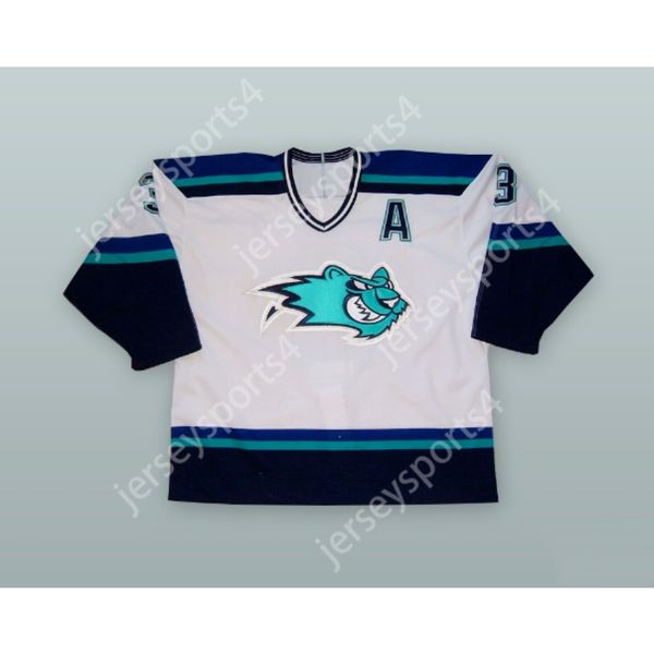 Personnalisé TERRY VIRTUE 3 WORCESTER ICECATS MAILLOT DE HOCKEY BLANC NOUVEAU Top Cousu S-M-L-XL-XXL-3XL-4XL-5XL-6XL