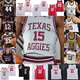 AANGEPASTE Texas A M Aggies basketbaltrui NCAA College Khris Middleton Alex Caruso Quenton Jackson Henry Coleman III Tyrece Radford Marcus W