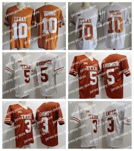 Aangepaste Texas Longhorns voetbaljersey NCAA College 3 Ewers 5 B.Robinson 10 Young 11 Ehlinger, Custom Any Name Message Us