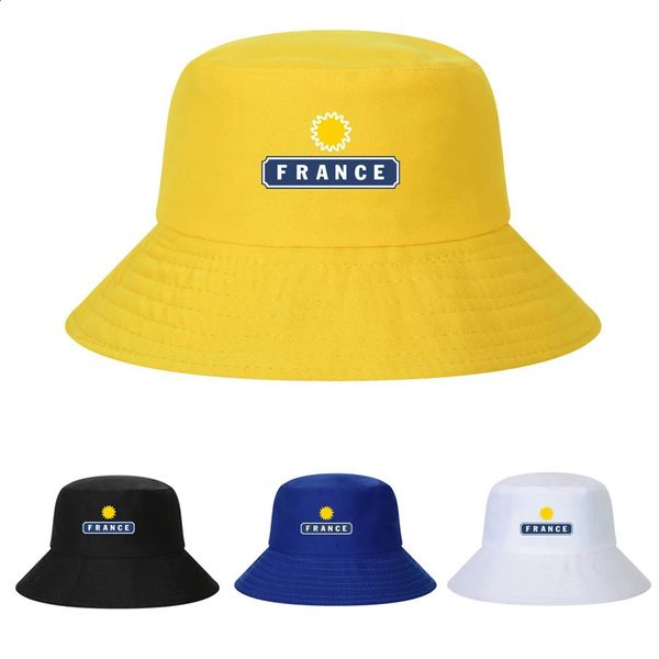 Texte personnalisé bob FRANCE chapeaux de seau réversibles hommes femmes casquettes de pêcheur en plein air Chapeau de pêche de plage fille garçon Chapeau Panama 240130