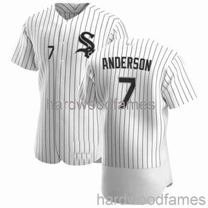 Custom Tim Anderson # 7 White Home Jersey Gestikte Mannen Vrouwen Jeugd Kid Baseball Jersey XS-6XL