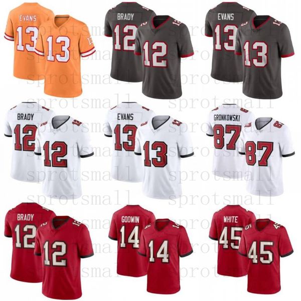 Maillot de football personnalisé Tom Brady pour jeunes Baker Mayfield Mike Evans Devin Blanc Chris Godwin Kyle Trask Antoine Winfield Jr. Lavonte Carlton David III Vita Vea Sterns