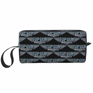 Custom Top Gun Maverick Bolsa de aseo Mujeres Cosméticos Maquillaje Organizador Señoras Belleza Almacenamiento Dopp Kit Caso L6s0 #