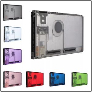 Remplacement de boîtier de coque de boîtier de bricolage transparent personnalisé pour console Nintendo Switch Couverture arrière transparente avec béquille FEDEX DHL UPS LIVRAISON GRATUITE