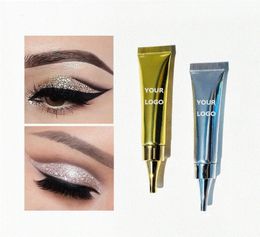 Base de sombra de ojos transparente personalizada, purpurina, lentejuelas, larga duración, fácil de usar, cebollino en polvo, etiqueta privada, maquillaje a granel 240123