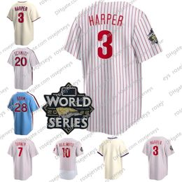 Personalizado Trea Turner Bryce 3 Harper Jerey Rhys Hoskins Bryson Stott Kyle Schwarber J.T. Realmuto Alec Bohm Nick Castellanos Zack Wheeler Aaron Nola Marsh Jerseys