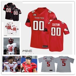 Maillot personnalisé TTU Texas Tech Football Stitche Patrick Mahomes II Zach Thomos Tyler Shough Jerand Bradley Tyree Wilson Gilbert Ibeneme Robert Wooten Trevor Roberson