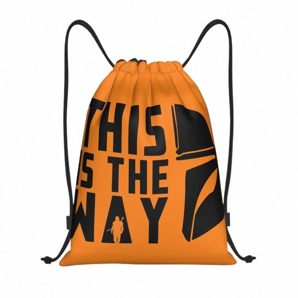 Programa de televisión personalizado Bolsa con cordón para tienda Mochilas de yoga Mujeres Hombres This Is The Way Sports Gym Sackpack m8ev #