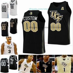 Aangepaste UCF Knights basketbalshirts Heren Dames Jeugd Alles gestikt 0 Yuat Alok 5 Avery Diggs 12 Dazon Ingram 2 Matt Milon 20 Frank Bertz 2 Terrell Allen 24 Tacko Fall