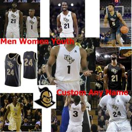 Custom UCF Knights rare College Basketball Jerseys Mens Frank Bertz Jersey Darin Green Jr. Ryan Anders Collin Smith BJ Taylor Black Stitched