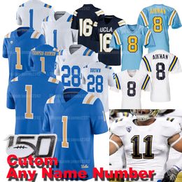 Aangepaste Ucla Bruins College Football Jersey Maurice Jones-drew Dorian Thompson-robinson Ethan Garbers Zach Charbonnet Brittain Brown