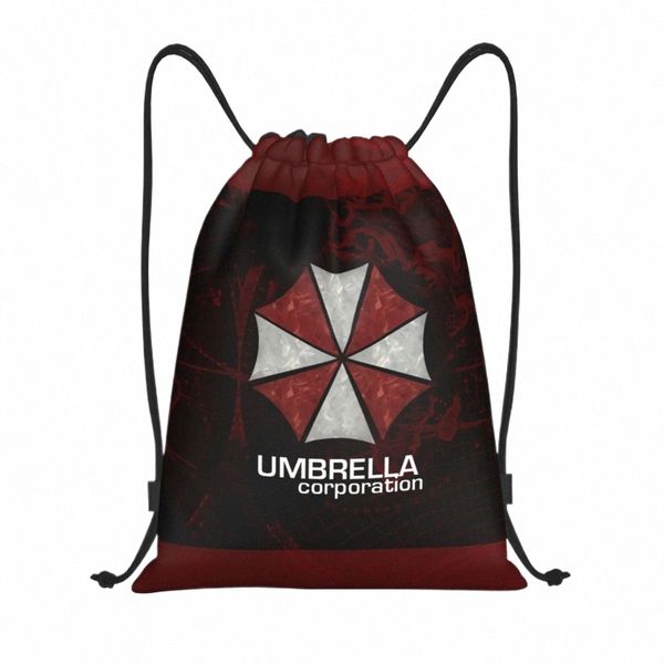 Personnalisé Umbrella Corps Corporati Cordon Sac à dos Sacs Femmes Jeu vidéo léger Gym Sports Sackpack Sacs pour Shop R38L #