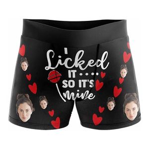 Aangepaste ondergoed gepersonaliseerd cadeau voor mannen vriendje man boxershorts met foto gezicht Valentijnsdag geschenken