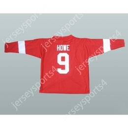 Maillot de hockey personnalisé UNIQUE GORDIE HOWE 9, spécialement fabriqué, nouveau, cousu sur le dessus, S-M-L-XL-XXL-3XL-4XL-5XL-6XL