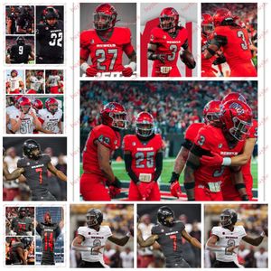 Aangepaste UNLV Rebels Jersey Seth Robinson Waisale Muavesi Kilinahe Mendiola-Jensen Johnathan Baldwin Kyle Beaudry gestikte universiteit UNLV voetbalshirts