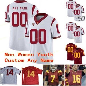 Camisetas de fútbol universitarias personalizadas de los Trojans de USC 7 Matt Barkley 9 JuJu Smith-Schuster 9 Kedon Slovis Hombres Mujeres Jóvenes cosidos