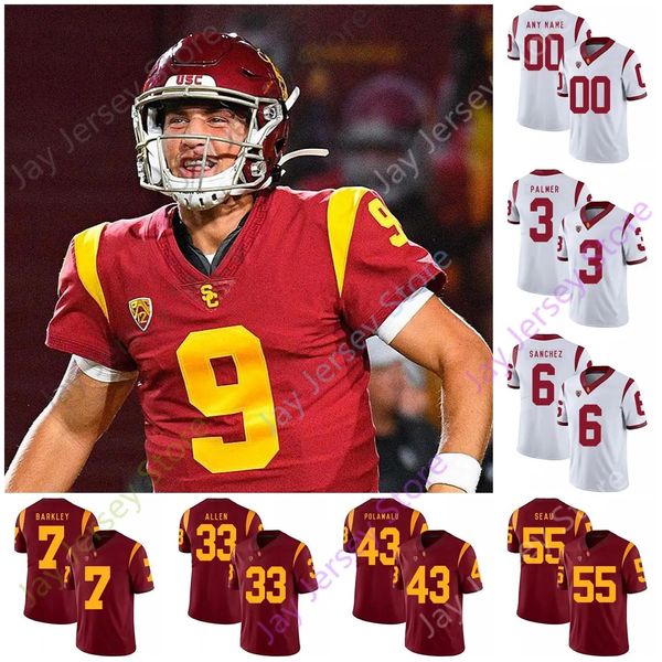 PERSONALIZADO USC Trojans Jersey de fútbol del sur de California NCAA College Marcus Allen Carson Palmer Austin Jackson Pittman Williams Kalil Leinart