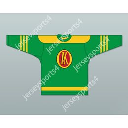 Aangepaste USHL 1945-46 GORDIE HOWE 9 OMAHA AK-SAR-BEN RIDDERS HOME HOCKEY JERSEY NIEUW Top gestikt S-M-L-XL-XXL-3XL-4XL-5XL-6XL