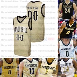 Maillots de basket-ball Vanderbilt Commodores College personnalisés Aaron Nesmith Saben Lee Scotty Pippen Jr. Clevon Brown Evans Dylan