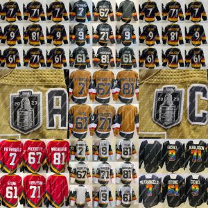 AANGEPASTE Vegas''Golden''Knights''2023 Stanley Cup Final Patch Jack Eichel Jersey Alex Pietrangelo William Karlsson Mark Stone Jonathan Marches