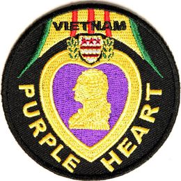 Aangepaste Vietnam Purple Heart-patch kan worden genaaid of op de rugbadge worden gestreken 306P