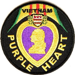 Aangepaste Vietnam Purple Heart-patch kan worden genaaid of gestreken op de achterbadge203M