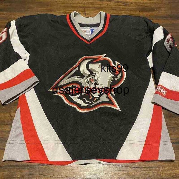 Custom Vintage CCM Sabres Goat Head Afinogenov Hockey Jersey Stitch ajouter n'importe quel nom de numéro MEN KID HOCKEY JERSEYS XS-5XL