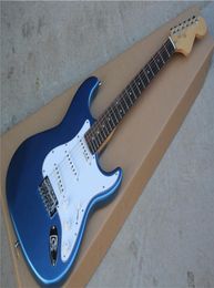 Custom vintage Metallic Blue Malmsteen Sacalloped Maple Abargoard Big Head St 6 String Guitar électrique Guitarra5766574