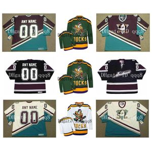 Aangepaste vintage Mighty Jerseys Personalisatie Ice Hockey Jersey heeft elke naam Number Grootte S-XXXXL gestikt