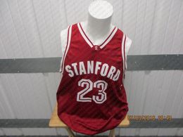 aangepaste VINTAGE NCAA STANFORD #23 BASKETBAL BOURGONDIË JERSEY PAC-10 Gestikt Aanpassen elk nummer naam MANNEN VROUWEN JEUGD XS-5XL