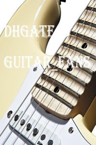 Custom Vintage White Cream Yngwie Malmsteen Touche en érable festonné Big Head ST 6 cordes guitare électrique guitarra Drop Shippin5689348