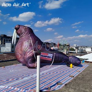 5mL Opblaasbare Walrus Opblaasbare Zeedieren Met Gratis Luchtblazer Voor Reclame Party Activiteiten Decoratie