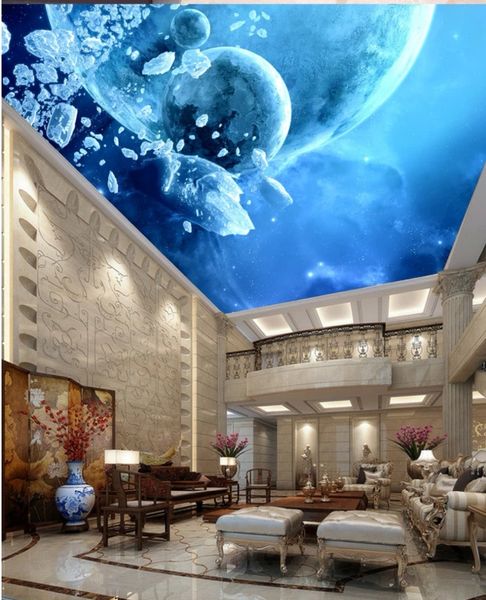 Fond d'écran personnalisé 3D Mural Dream Starry Planet Top Salon mural Chambre à coucher Fond d'écran 3D Papel de Pardure