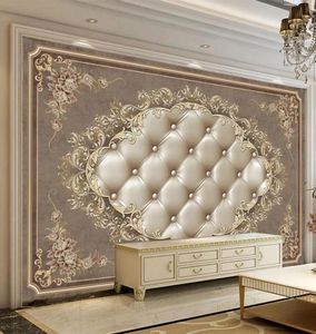 Papier peint personnalisé Style européen rétro belle fleur rouleau doux Art Mural salon TV canapé chambre Luxury5891820