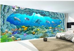 Fond d'écran personnalisé pour murs Fonds d'écran 3D pour le salon 3D stéréo Mural Beach Wallpapers TV Background Wall2043323