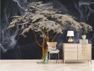 Papier peint personnalisé nouveau fond d'arbre créatif mur salon chambre TV fond mural 3d papier peint