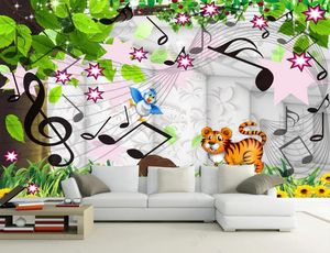 Aangepaste behangbroodjes voor muren Home Living Wallpaper Slaapkamer Big Tree Scenery Room Mural Wall Stickers Decoratie