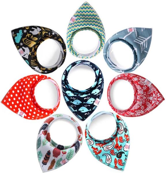 Bavoirs en coton biologique 100 lavables sur mesure bavoirs bandana bébé bavoir Triangle blanc Bib6733067