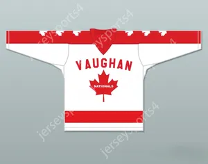 Custom Wayne Gretzky 9 Vaughan Nationals Hockey Jersey Metro Junior B Hockey League heeft S-M-L-XL-XXL-3XL-4XL-5XL-6XL gestikt