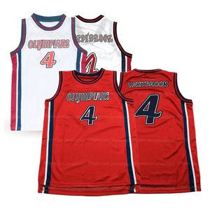 Custom Westbrook 4 # Olympians High School Basketball Jersey Retro broderies Jerseys Ed White Red Taille S-4xL Shirt Top Quality