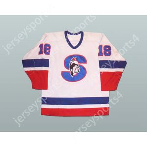 Maillot de hockey personnalisé blanc 18 ARI HAANPAA SPRINGFIELD INDIANS, nouveau haut cousu S-M-L-XL-XXL-3XL-4XL-5XL-6XL