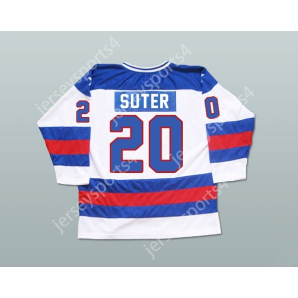 BOB SUTER blanc personnalisé 1980 MIRACLE ON ICE TEAM USA 20 JERSEY de HOCKEY nouveau haut cousu S-M-L-XL-XXL-3XL-4XL-5XL-6XL