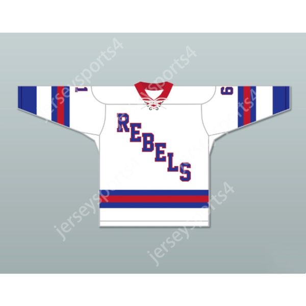 Maillot de hockey personnalisé blanc DOWN ROANOKE VALLEY REBELS, nouveau haut cousu S-M-L-XL-XXL-3XL-4XL-5XL-6XL