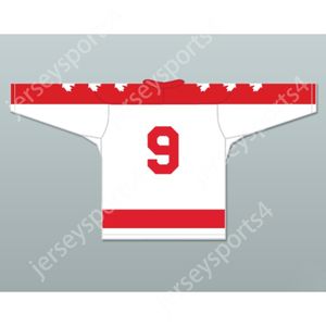 Personnalisé blanc en 9 WAYNE GRETZKY SENECA NATIONALS HOCKEY JERSEY nouveau haut cousu S-M-L-XL-XXL-3XL-4XL-5XL-6XL