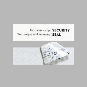 Aangepaste Witte PVC VOID Broken Beveiliging Etiketten Afdrukken Zwarte Box Pakket Verbinding Veiligheid Adhesvie Sticker