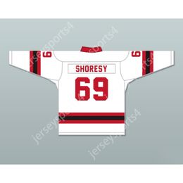 Aangepaste WHITE SHORESY 69 LETTERKENNY IERSE ALTERNATIEVE HOCKEY JERSEY NIEUWE Top gestikt S-M-L-XL-XXL-3XL-4XL-5XL-6XL